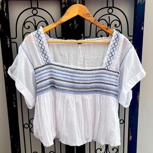 Free People baby doll cropped top